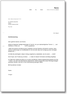 Antrag auf ein Darlehen bei der ARGE Word