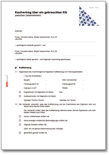 Kfz-Kaufvertrag B2B Word