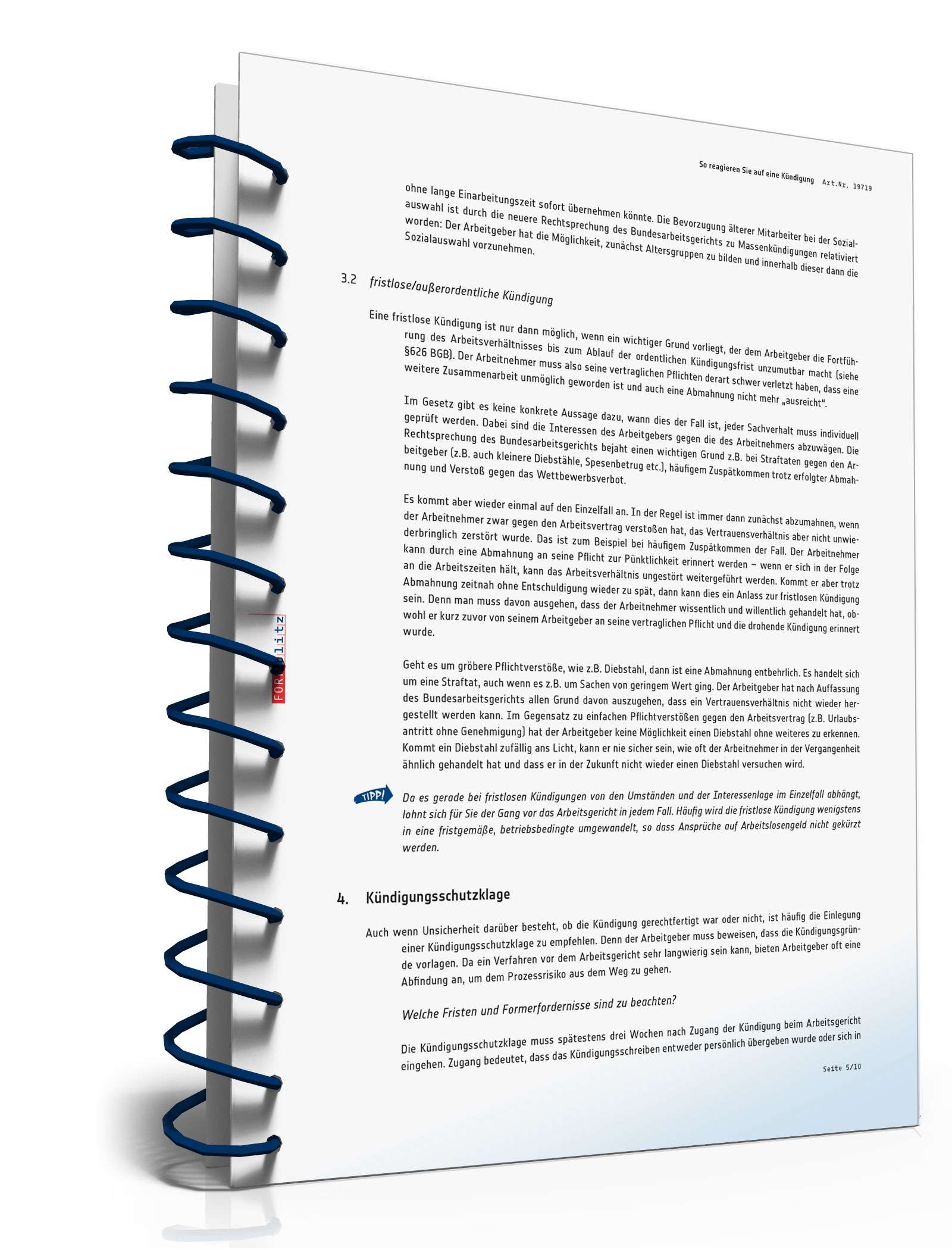 So reagieren Sie auf eine Kündigung PDF. Seite: 6