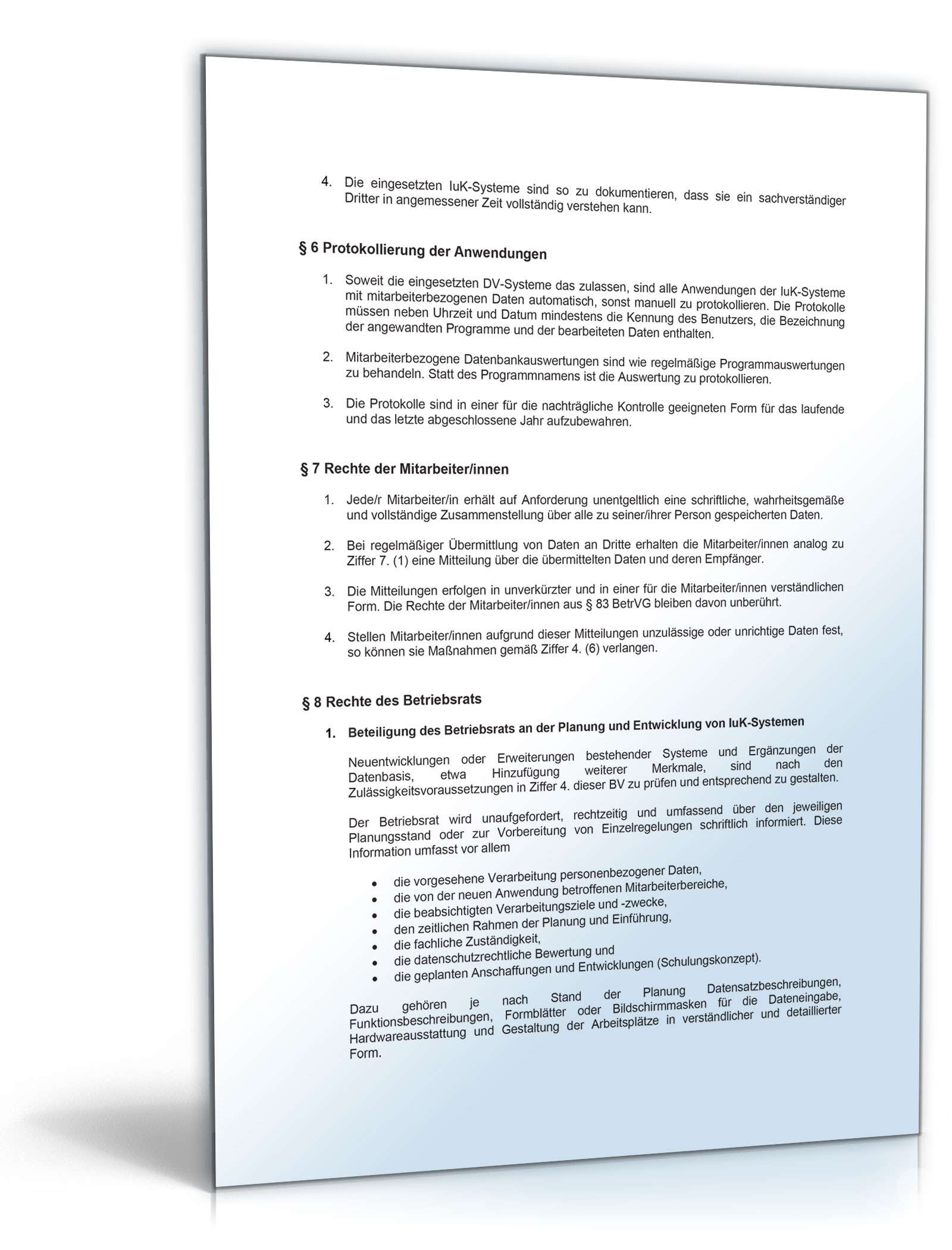 Betriebsvereinbarung Informations- und Kommunikationssysteme PDF. Seite: 3