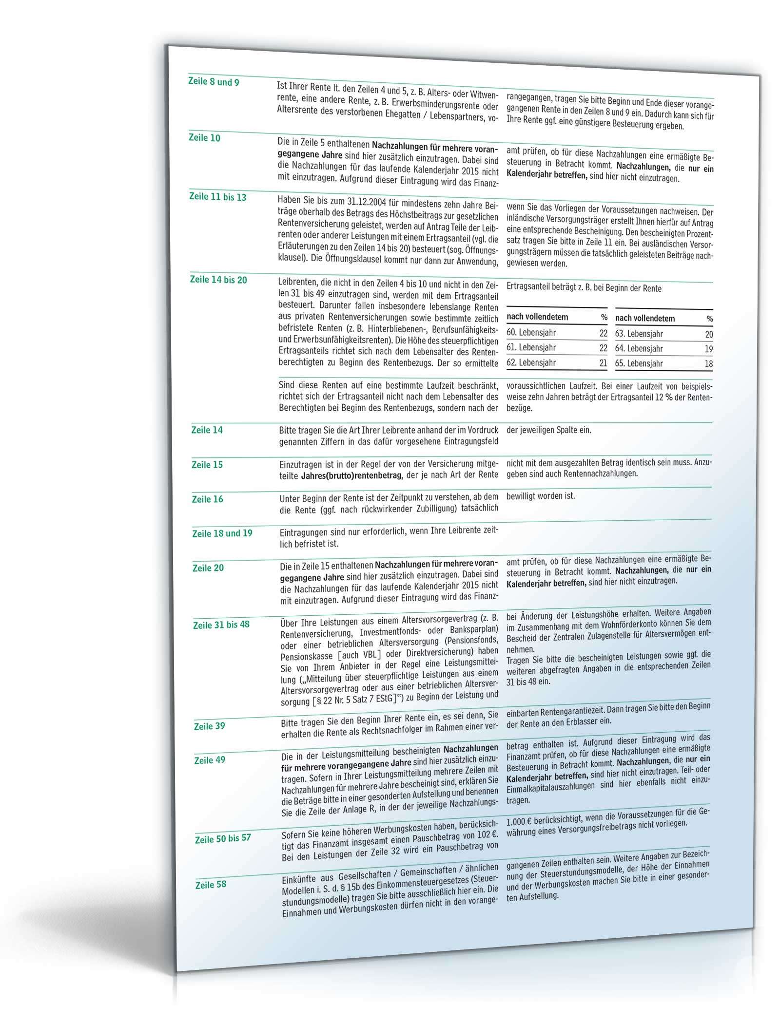Anleitung zur Anlage R 2015 PDF. Seite: 2