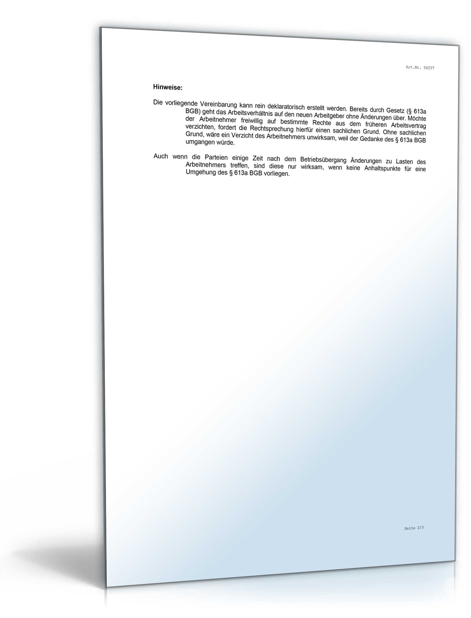 Übernahmevereinbarung bei Praxiswechsel Word. Seite: 3