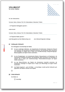 Maklervollmacht Word