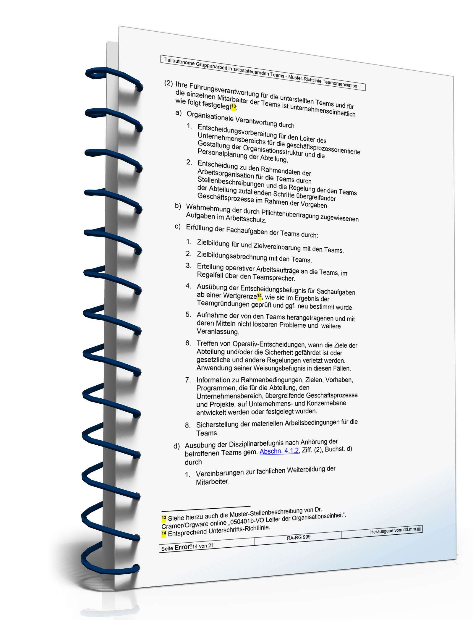 Teilautonome Gruppenarbeit in selbststeuernden Teams Word. Seite: 14