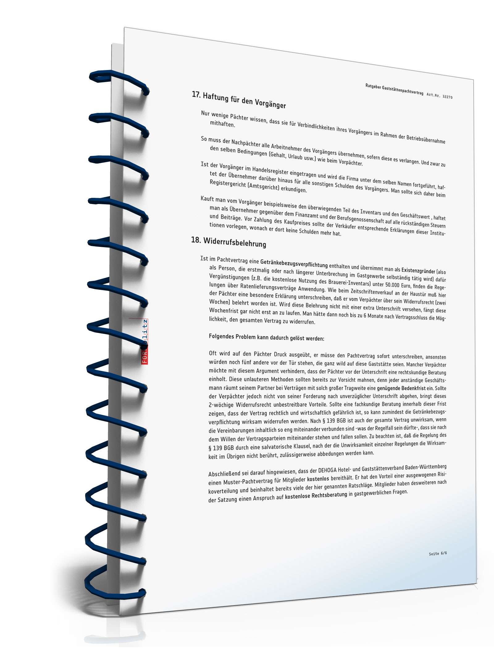 Ratgeber Gaststättenpachtvertrag  PDF. Seite: 7