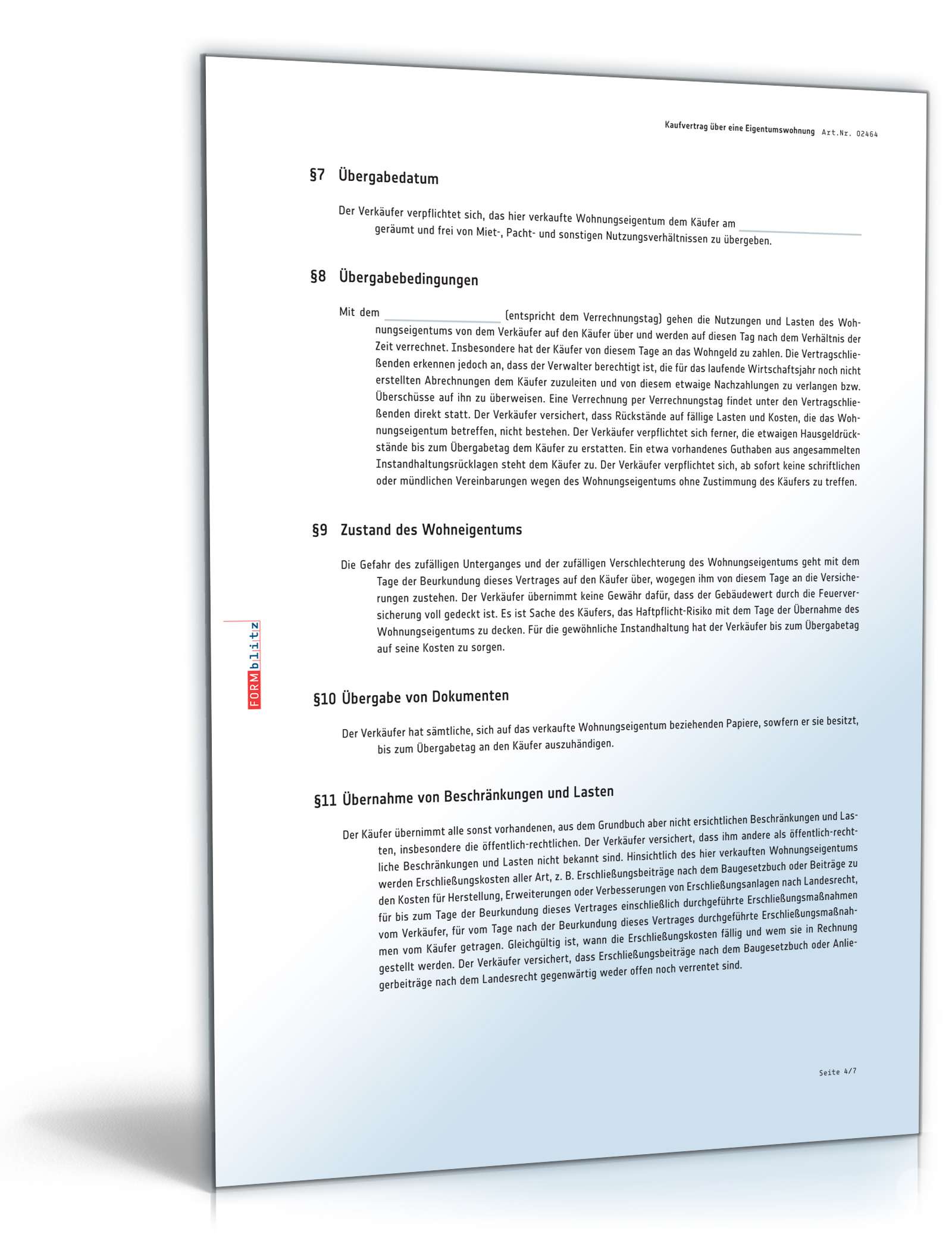 Kaufvertrag Eigentumswohnung PDF. Seite: 4