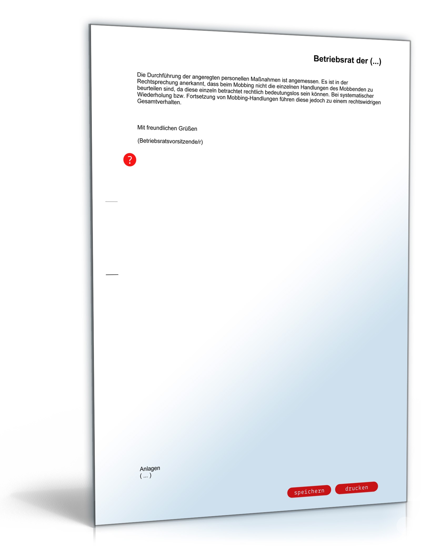 Aufforderung Arbeitgeber wegen Mobbing   PDF. Seite: 2