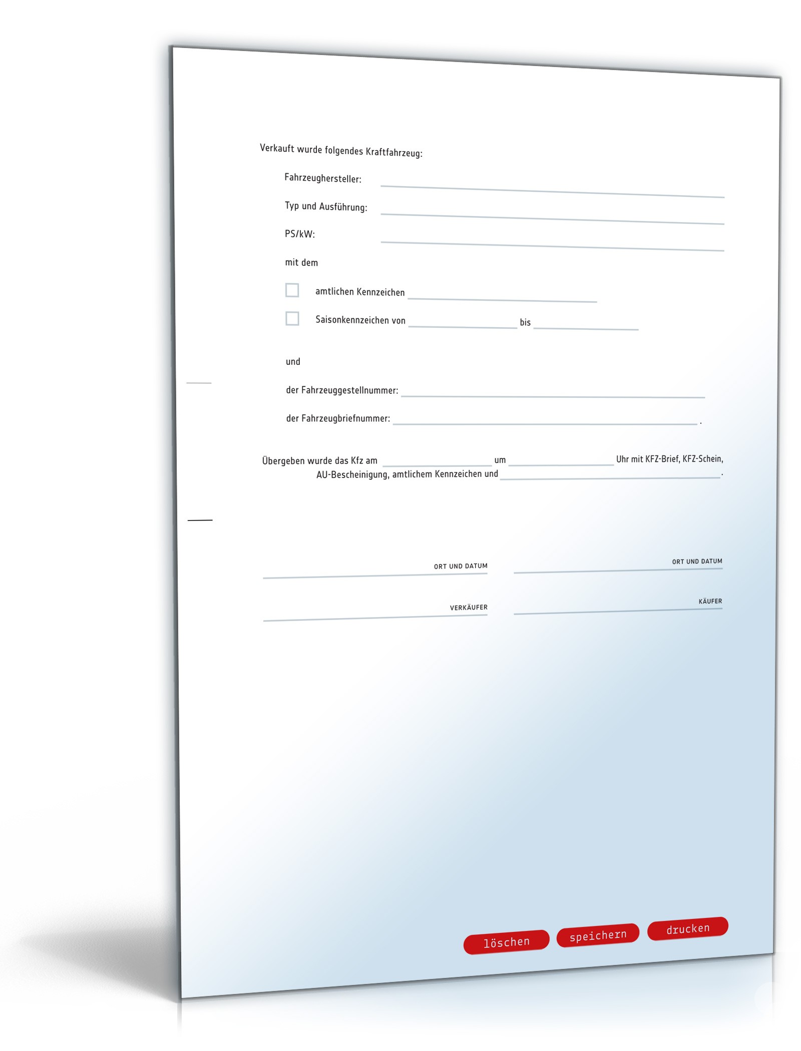 Veräußerungsanzeige Zulassungsstelle PDF. Seite: 2