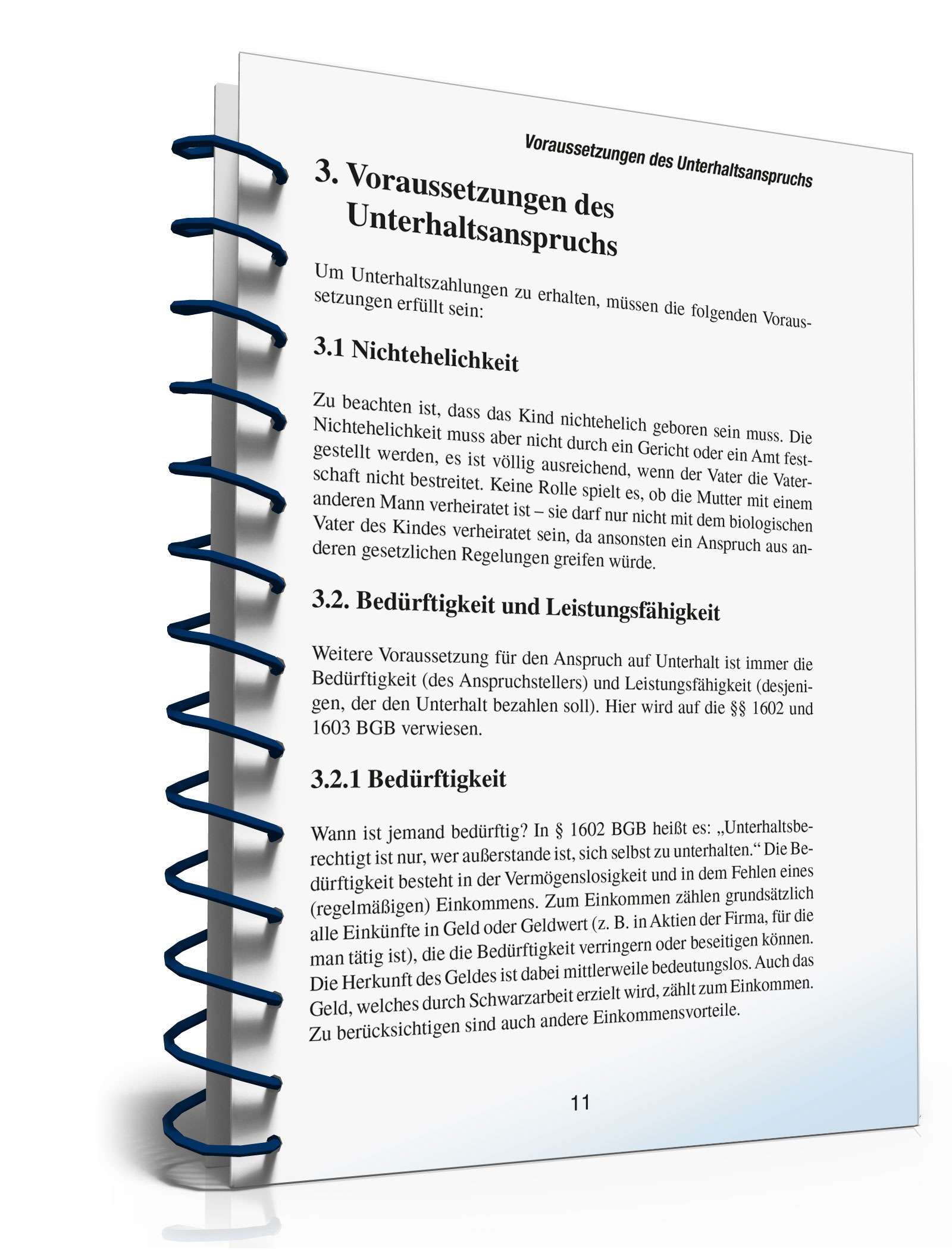 Ratgeber Unterhaltsanspruch Geburt PDF. Seite: 11
