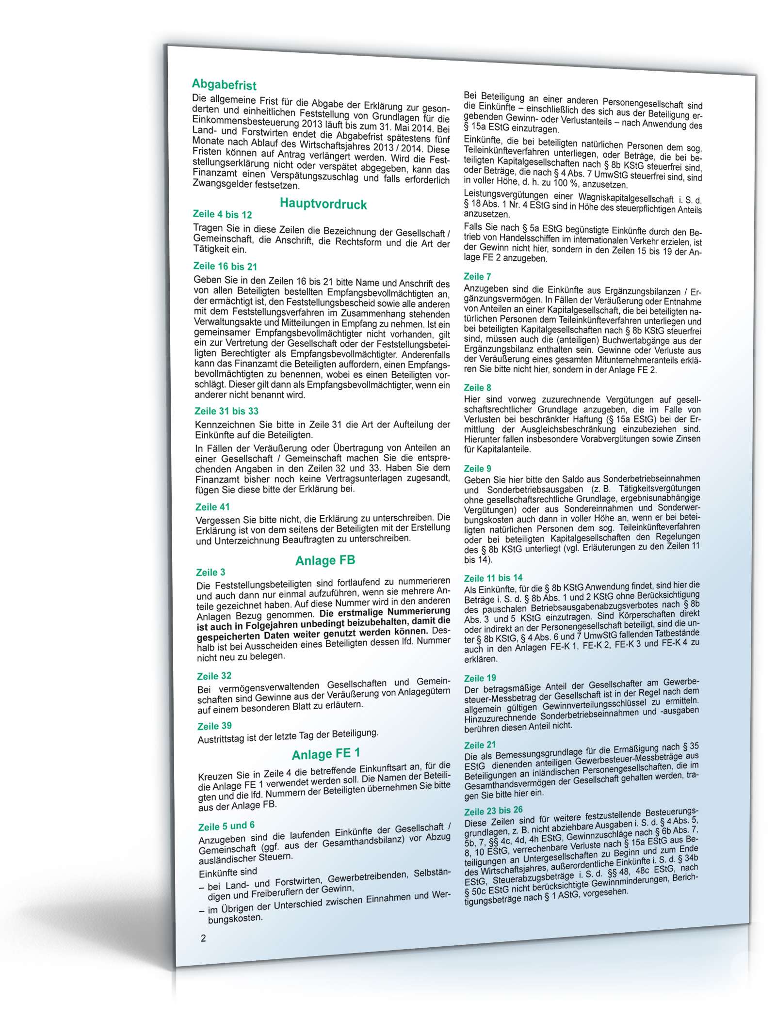 Anleitung ESt 1b 2013 PDF. Seite: 2