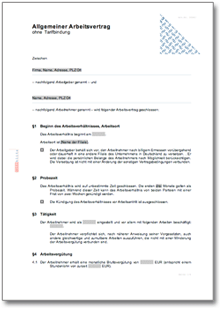 Arbeitsvertrag Bankkaufmann Word