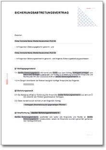 Sicherungsabtretung Word