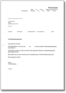 Genehmigung von Bildungsurlaub  Word