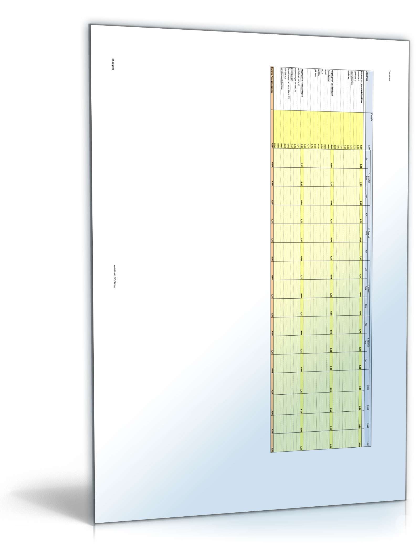 Unternehmensplanung Excel. Seite: 19