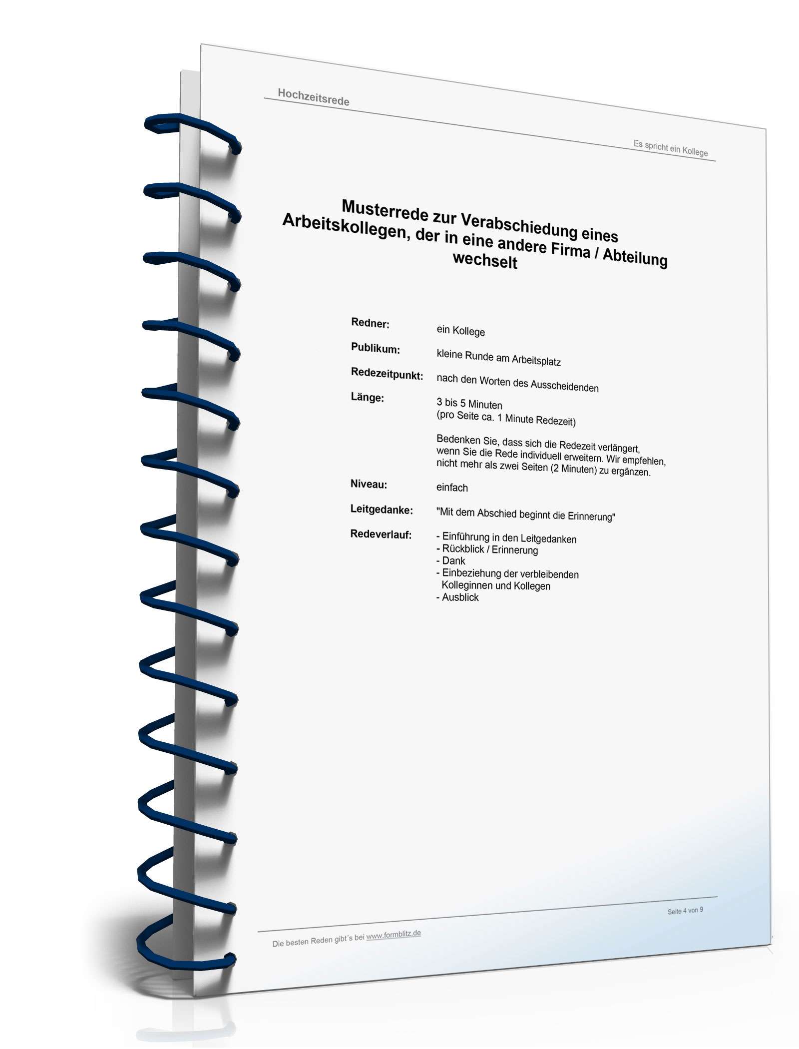 Musterrede zur Verabschiedung eines Kollegen Word. Seite: 4