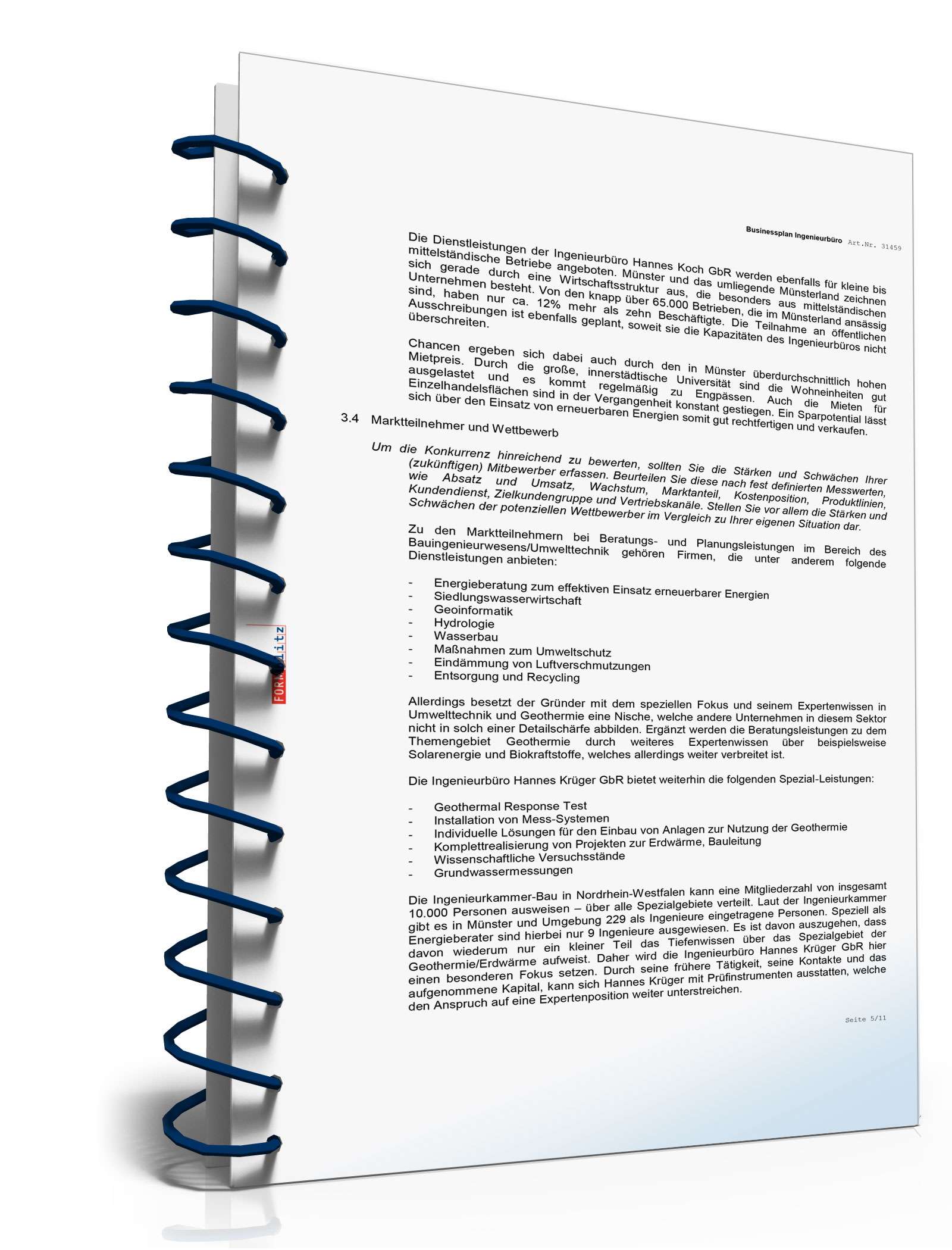 Businessplan Ingenieurbüro Excel. Seite: 7