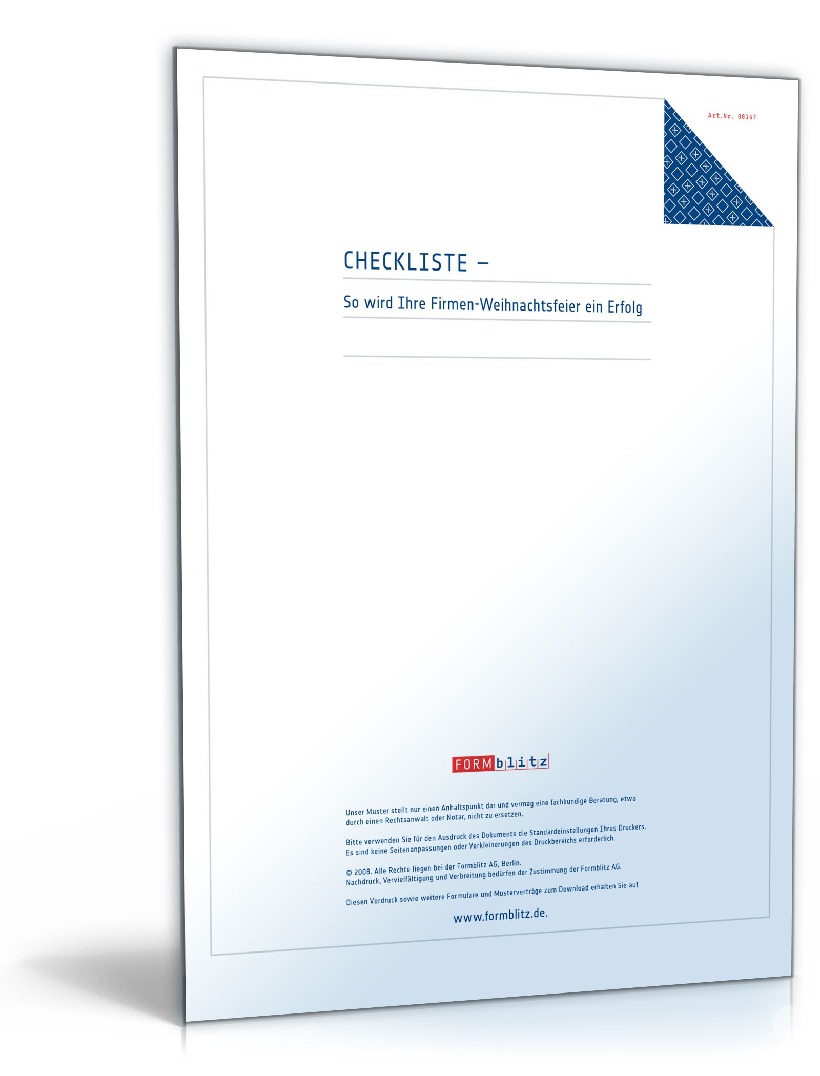 Das Weihnachtsfeier-Paket Excel. Seite: 2