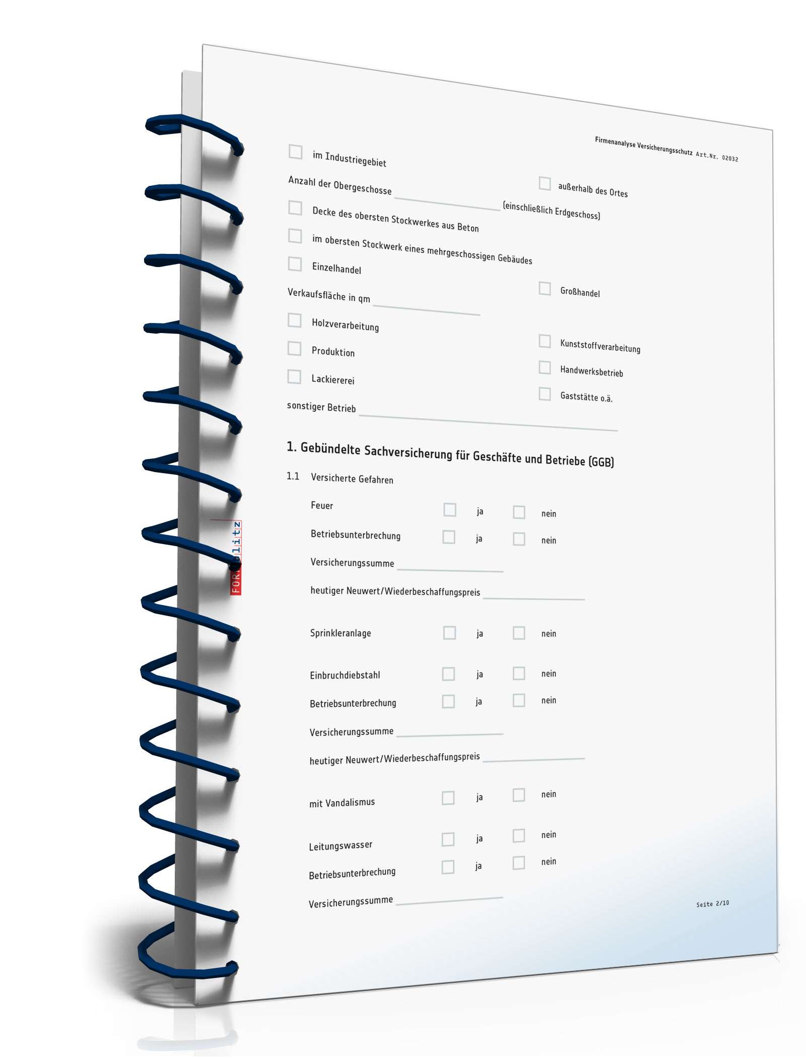 Firmenanalyse Versicherungsschutz PDF. Seite: 2