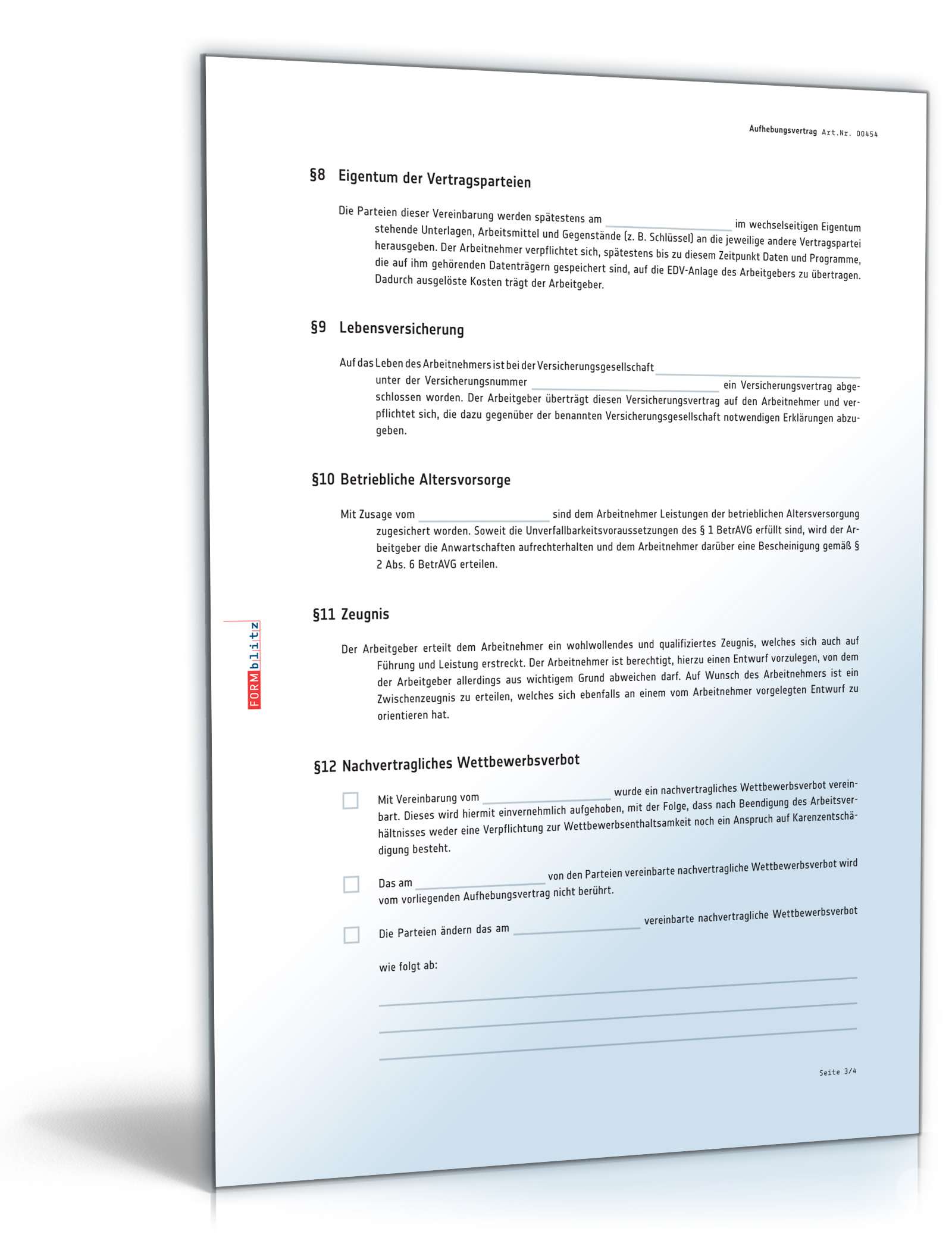 Aufhebungsvertrag Arbeitsverhältnis PDF. Seite: 3