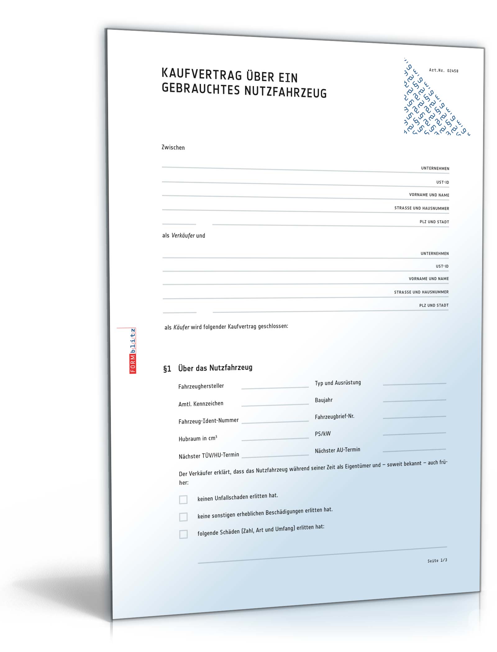 Kaufvertrag Nutzfahrzeug PDF