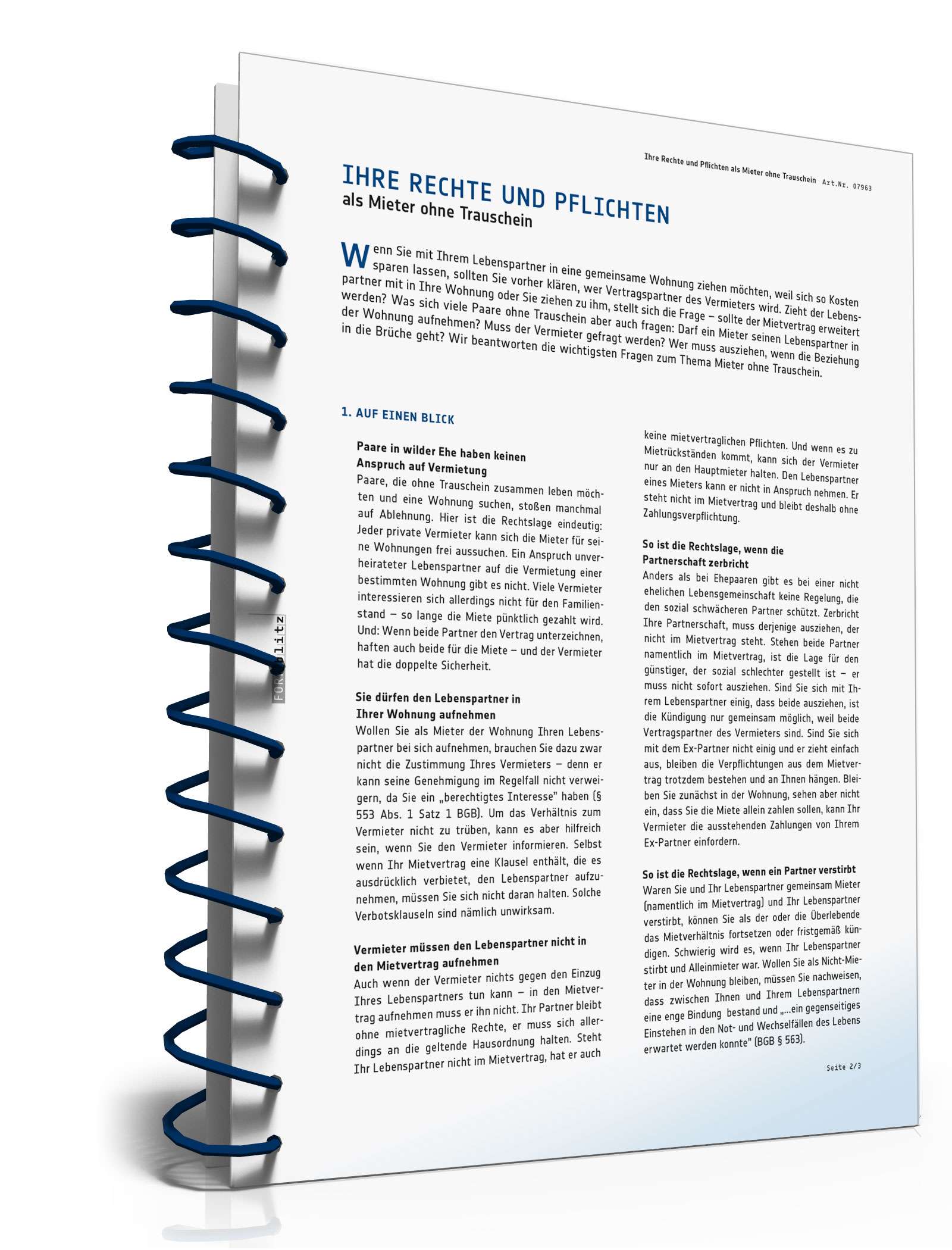 Ratgeber Mieter ohne Trauschein  PDF. Seite: 3