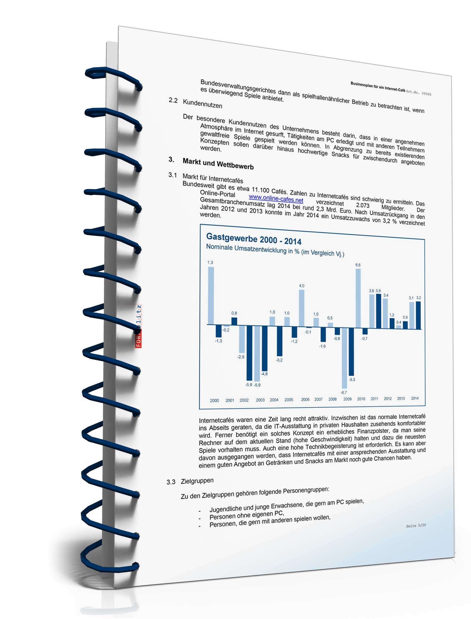 Businessplan Internetcafé Excel. Seite: 9