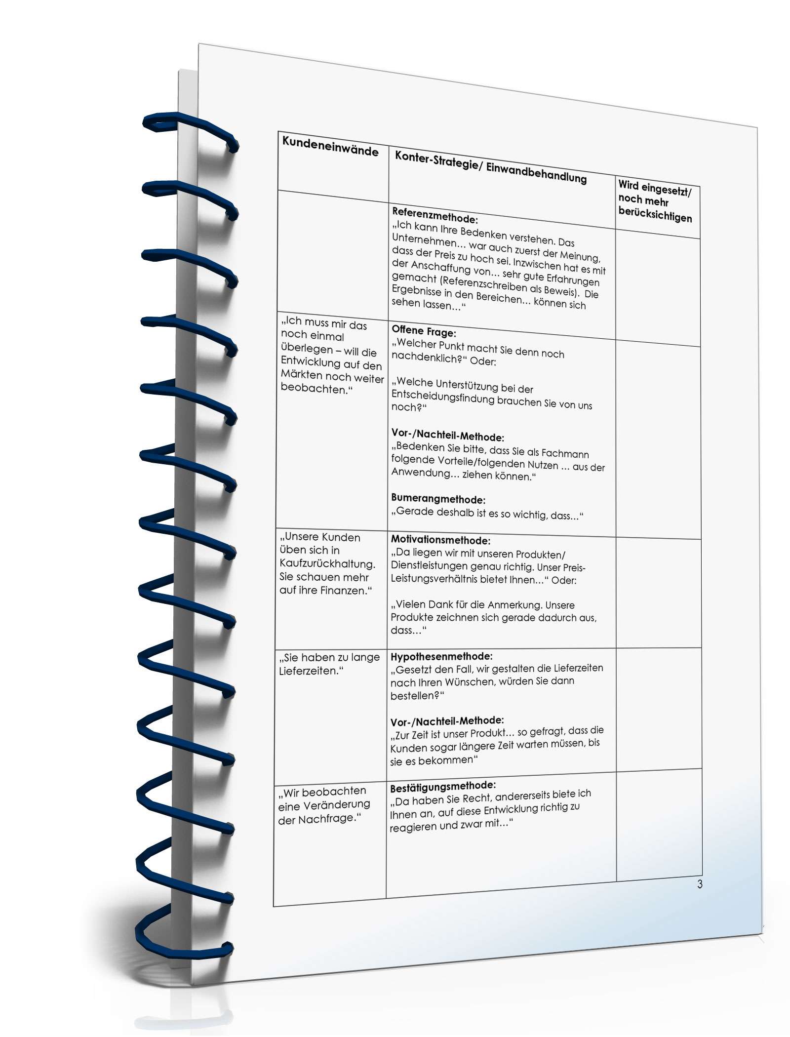 Checkliste Kundeneinwänden wirkungsvoll begegnen PDF. Seite: 3