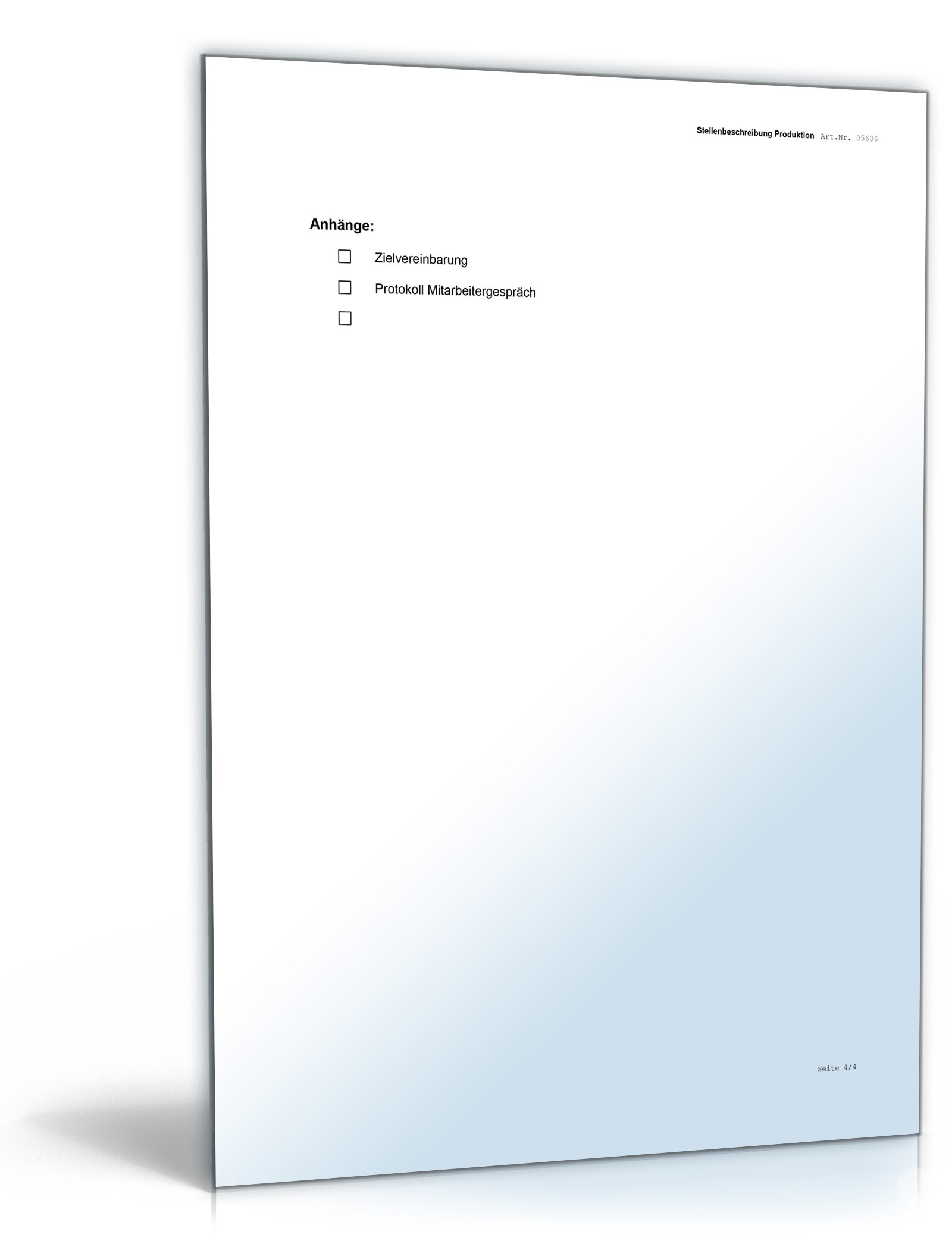 Stellenbeschreibung Abteilungsleitung Word. Seite: 4