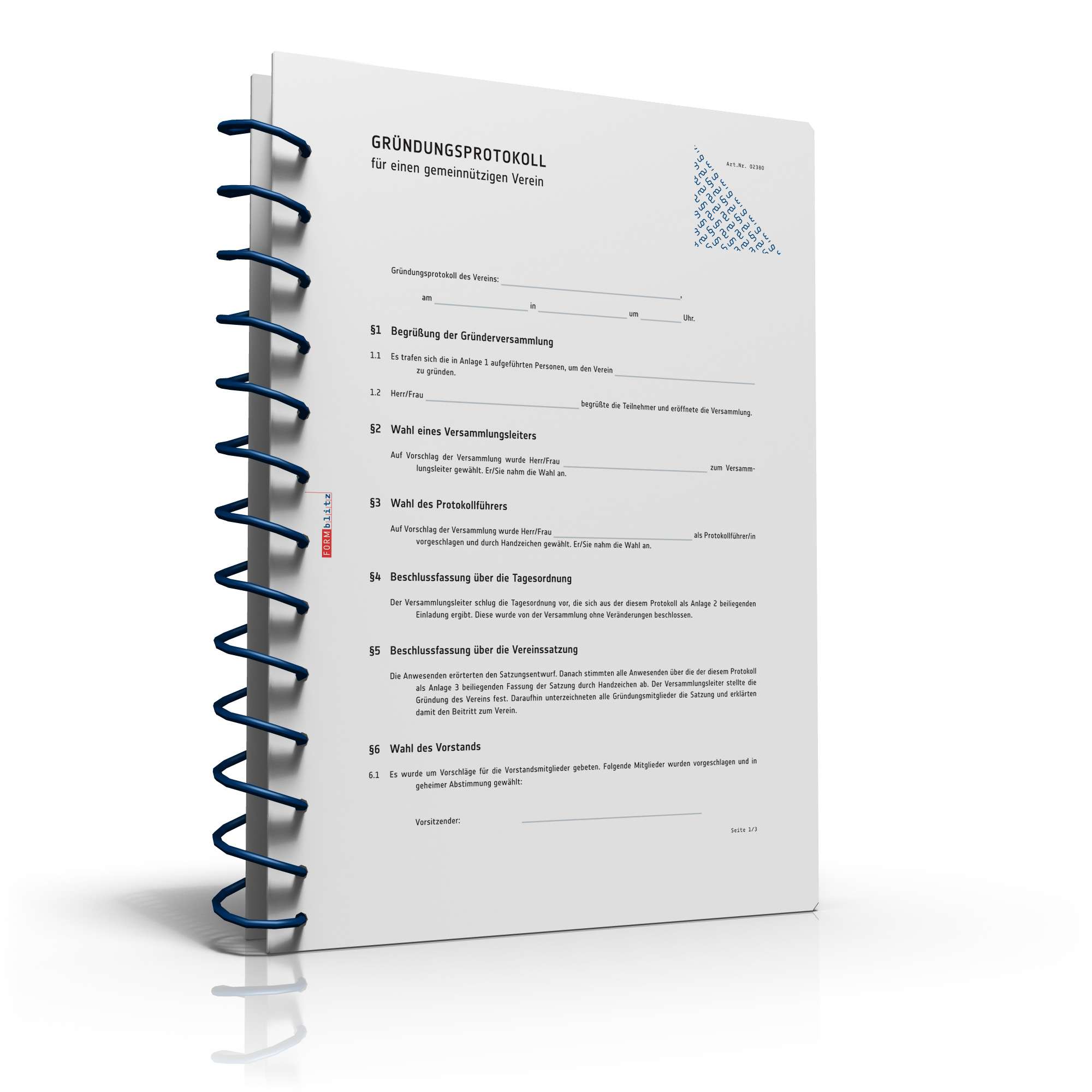 Gründungsprotokoll gemeinnütziger Verein PDF. Seite: 2