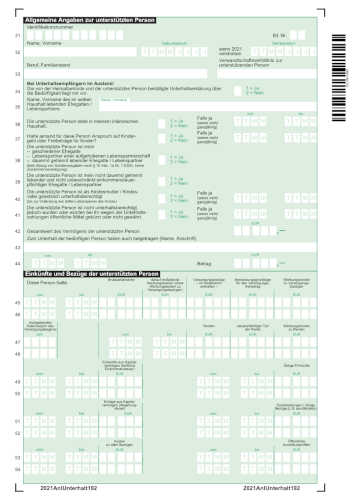 Anlage Unterhalt 2021 PDF. Seite: 2