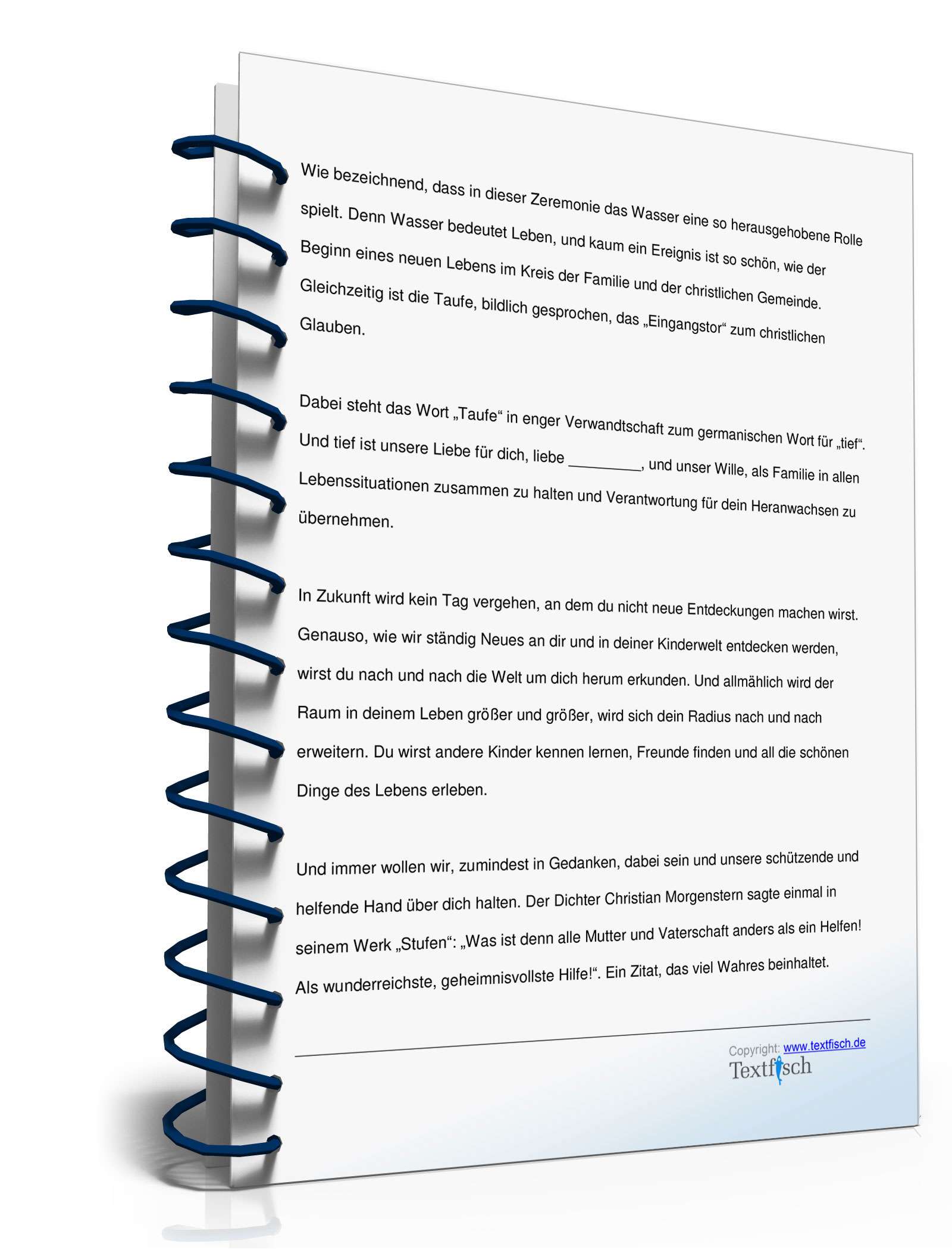 Taufrede für ein Mädchen von einem Elternteil PDF. Seite: 3