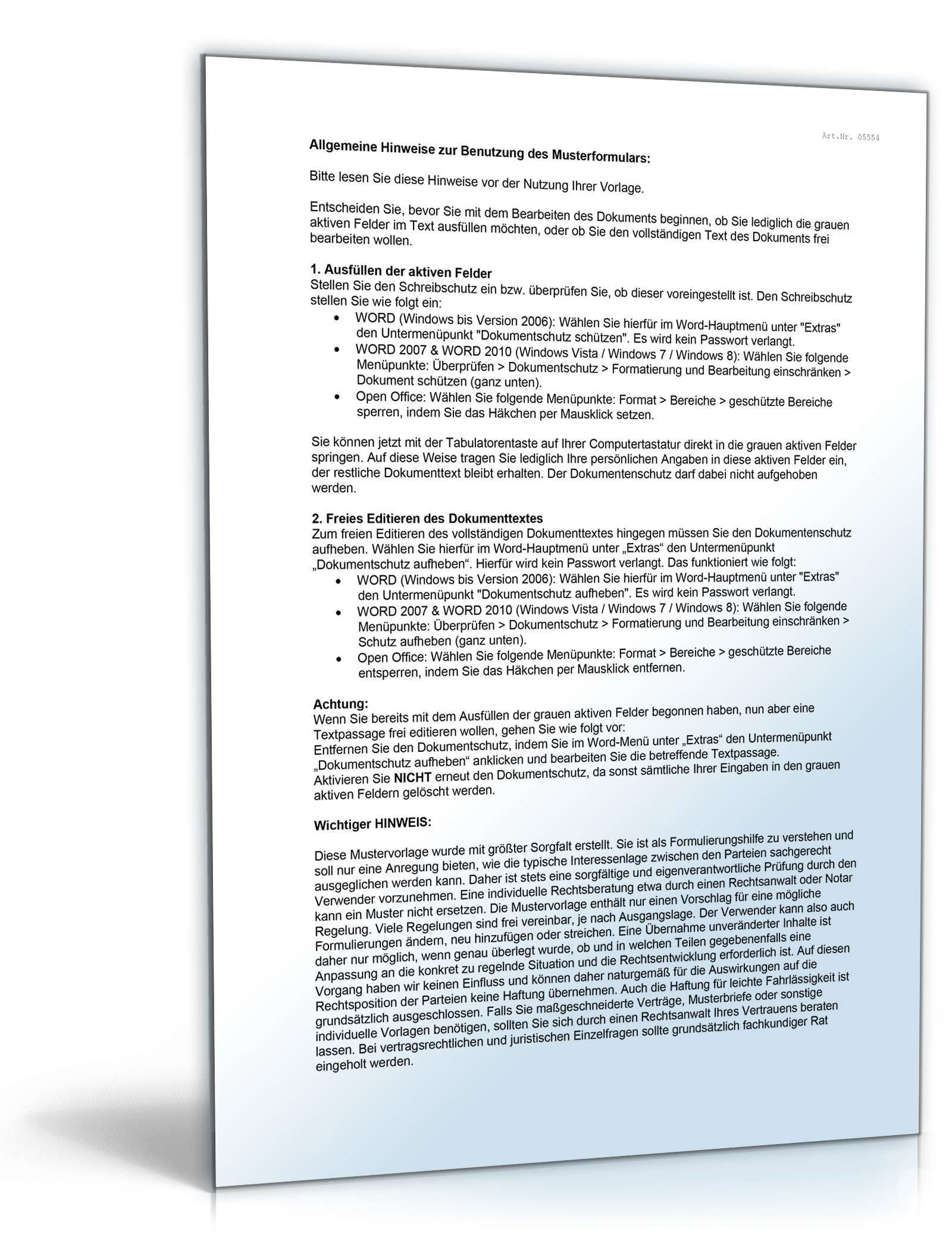 AGB Subunternehmer Word. Seite: 5