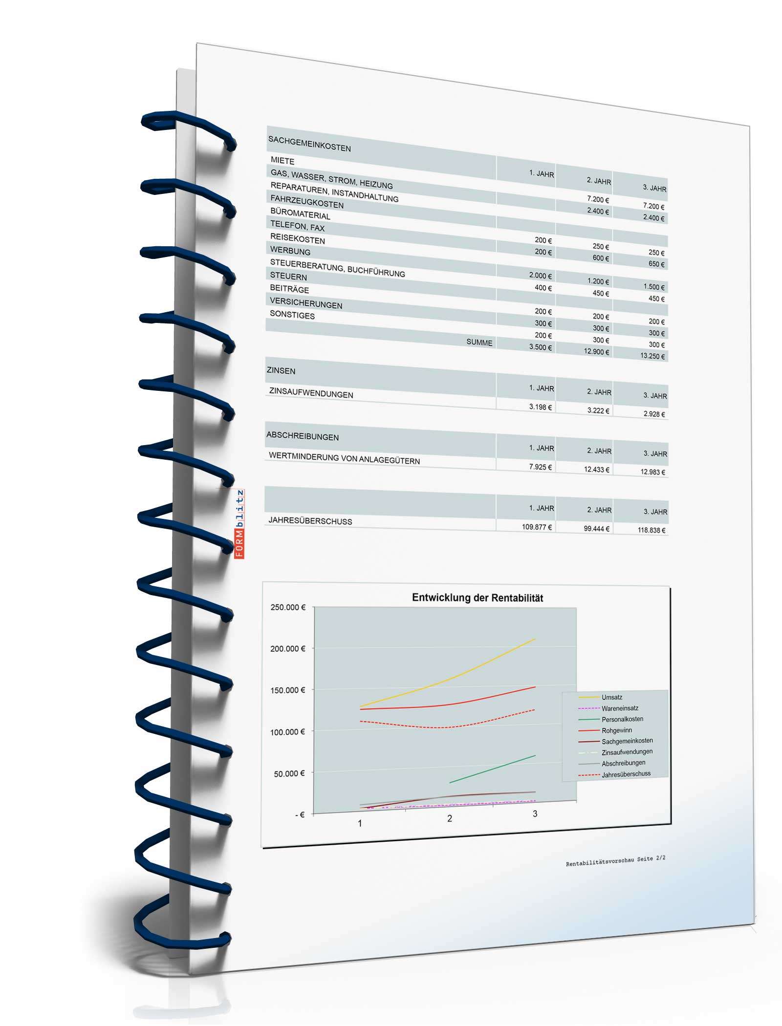 Businessplan Verlagsvertretung Excel. Seite: 9