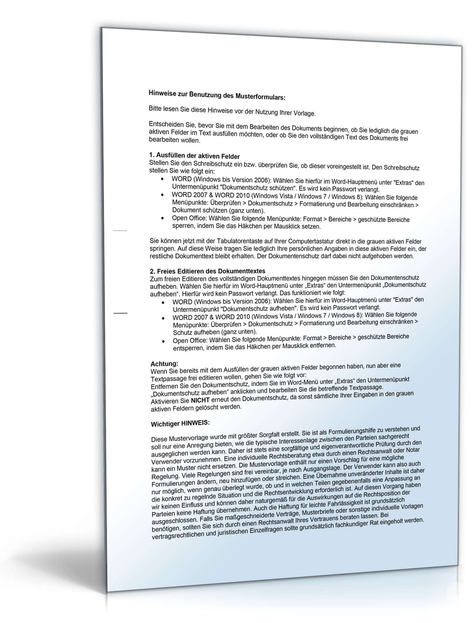 Einspruch bei Versäumnisurteil (Kläger) Word. Seite: 4