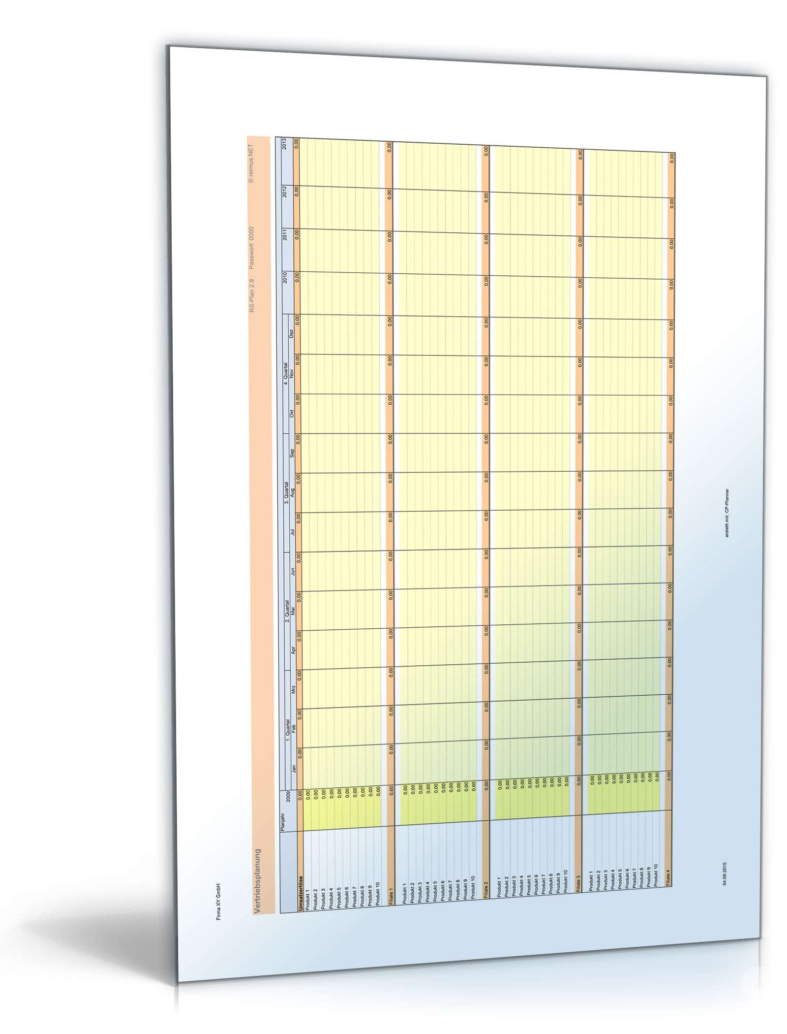 Unternehmensplanung Excel. Seite: 11