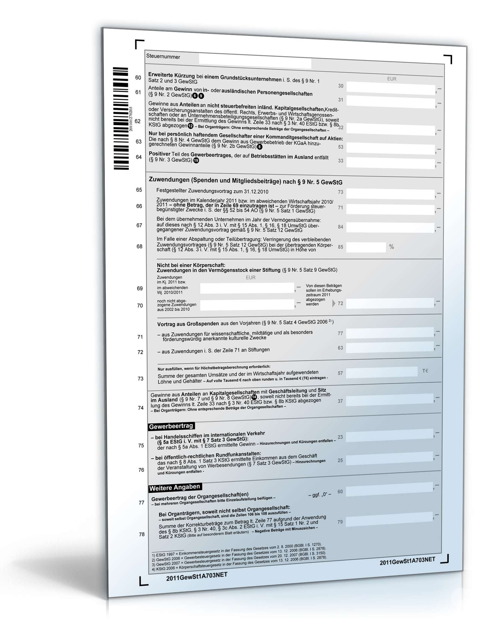 Gewerbesteuererklärung 2011 PDF. Seite: 3