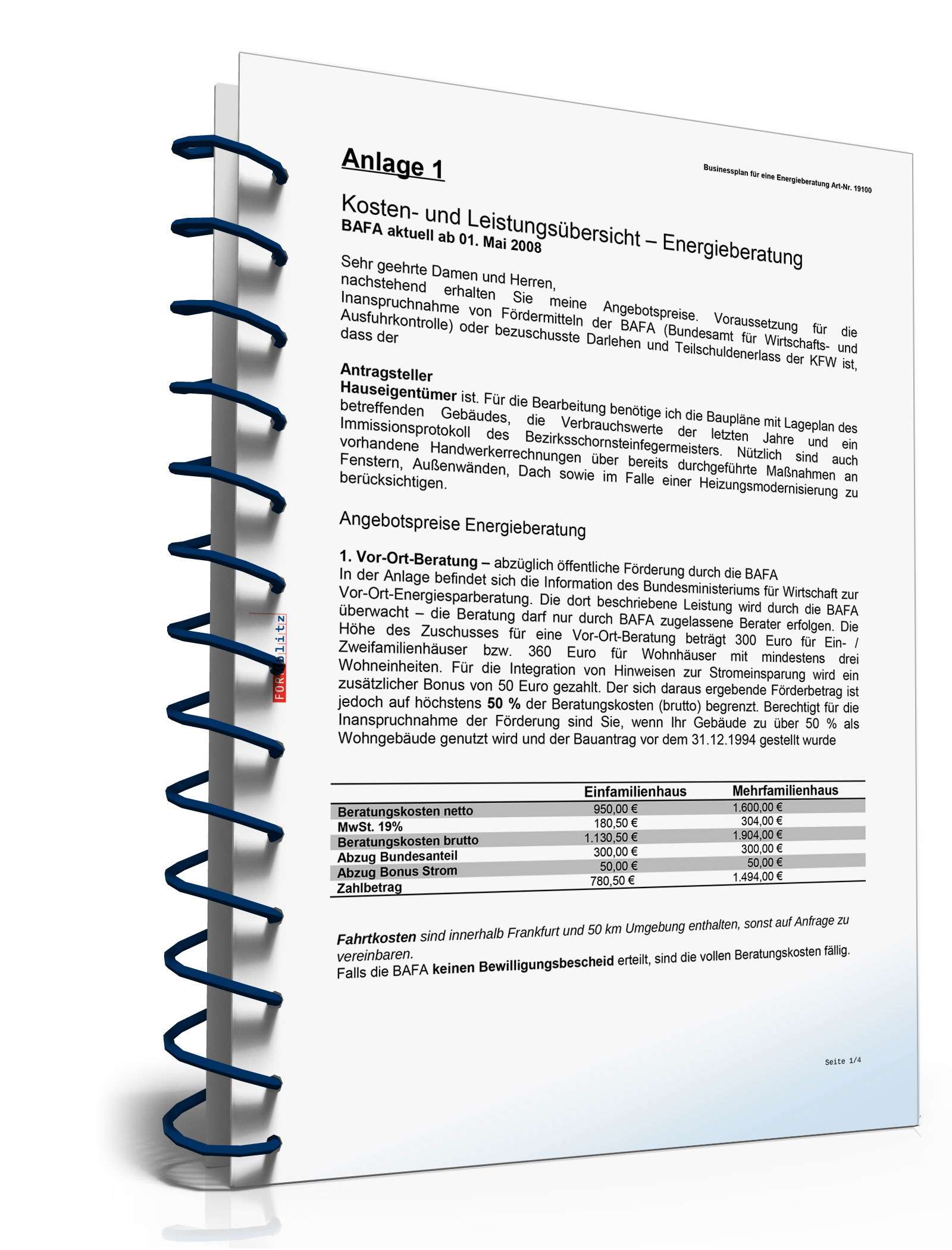 Businessplan Energieberatung Excel. Seite: 16