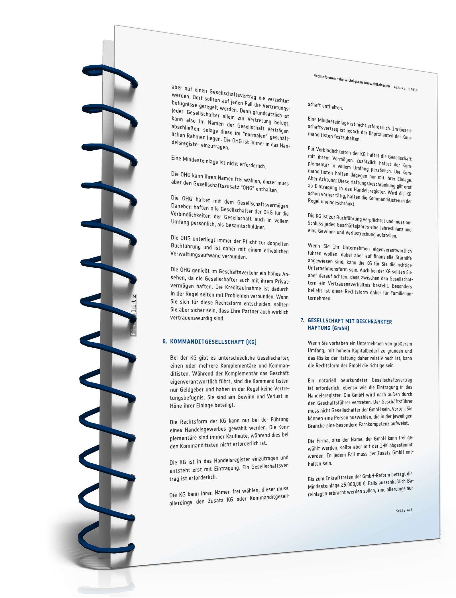 Ratgeber Auswahlkriterien Rechtsform  PDF. Seite: 5