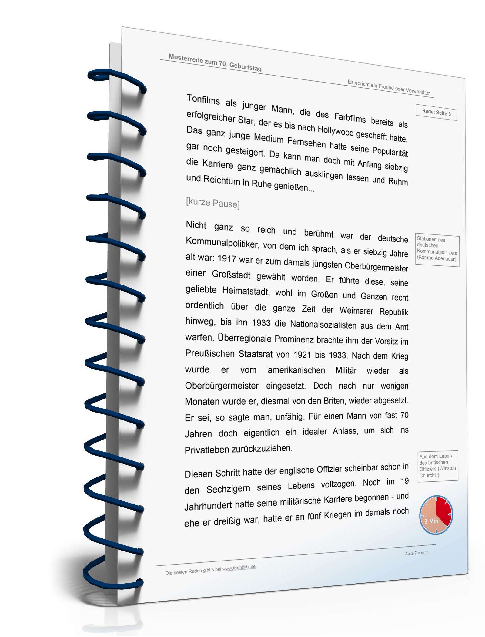 Rede zum 70. Geburtstag eines männlichen Jubilar Word. Seite: 7