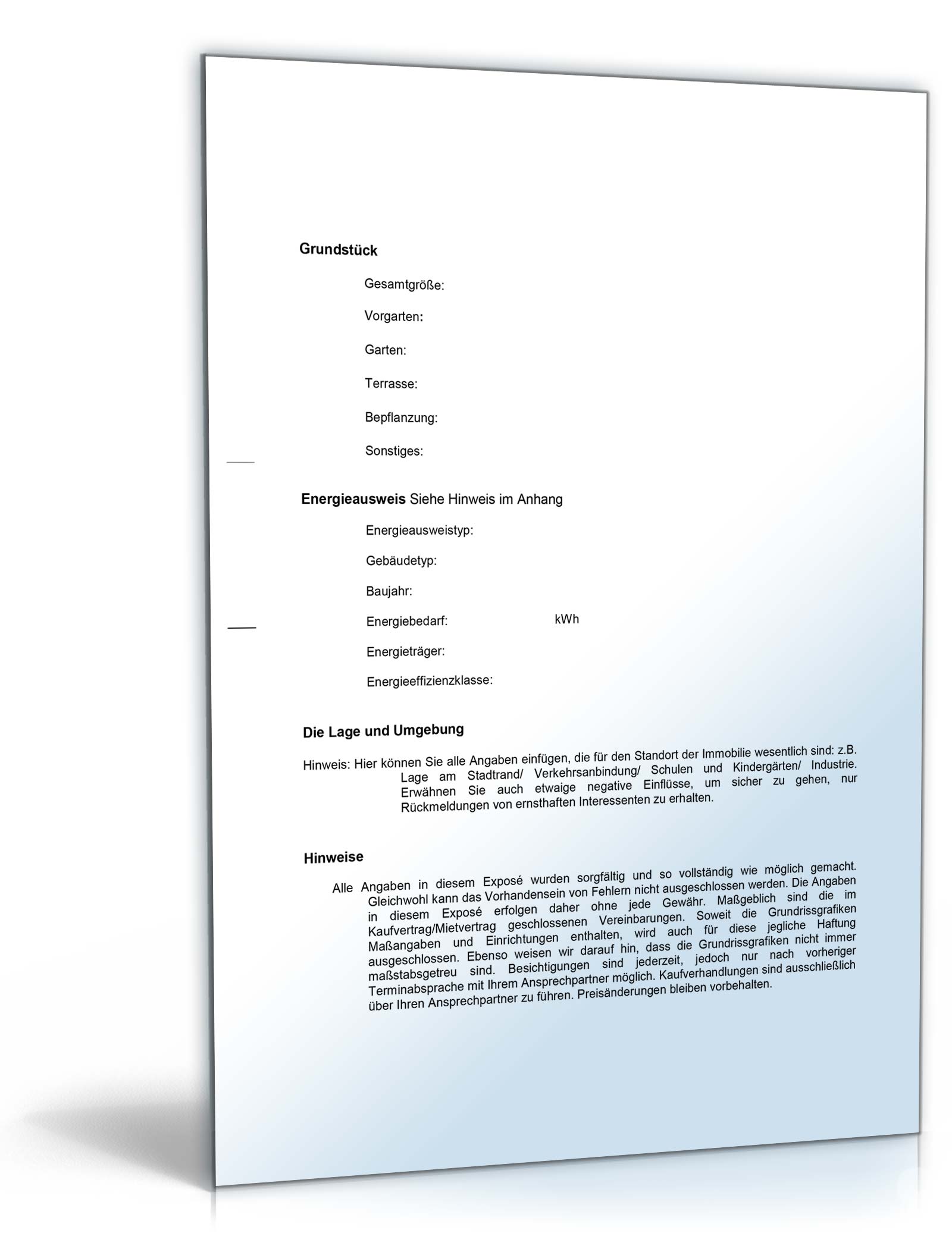 Makler-Exposé Villa Word. Seite: 3