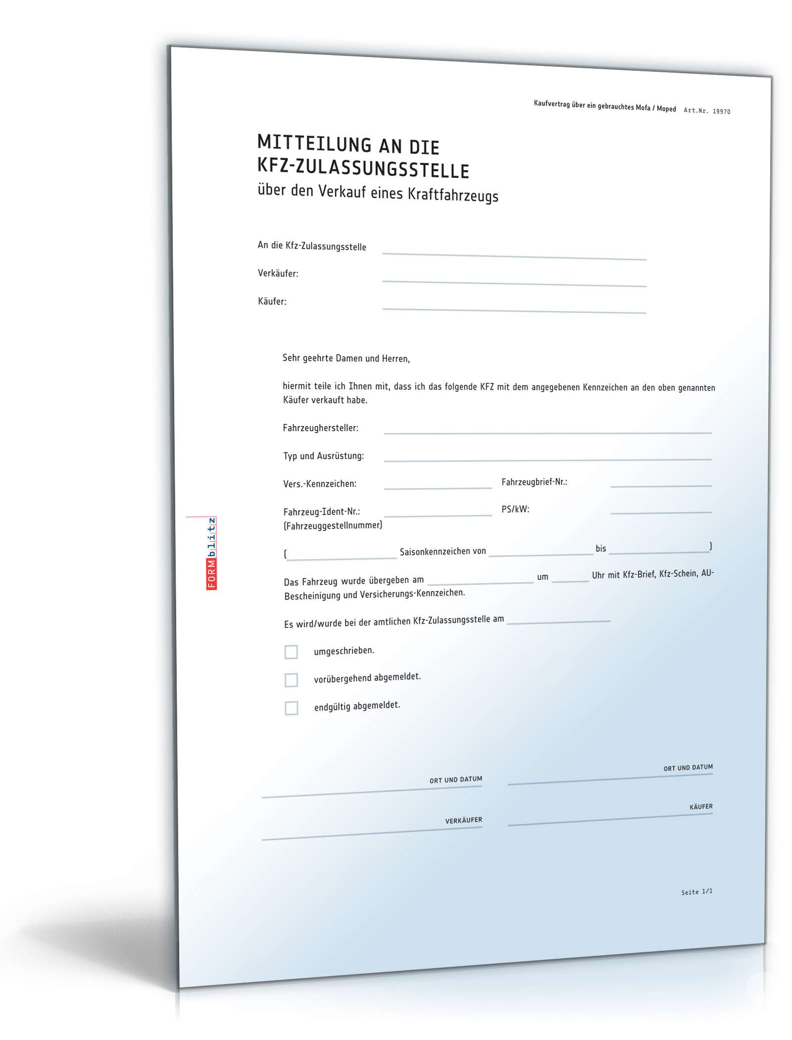 Kaufvertrag gebrauchtes Mofa PDF. Seite: 4