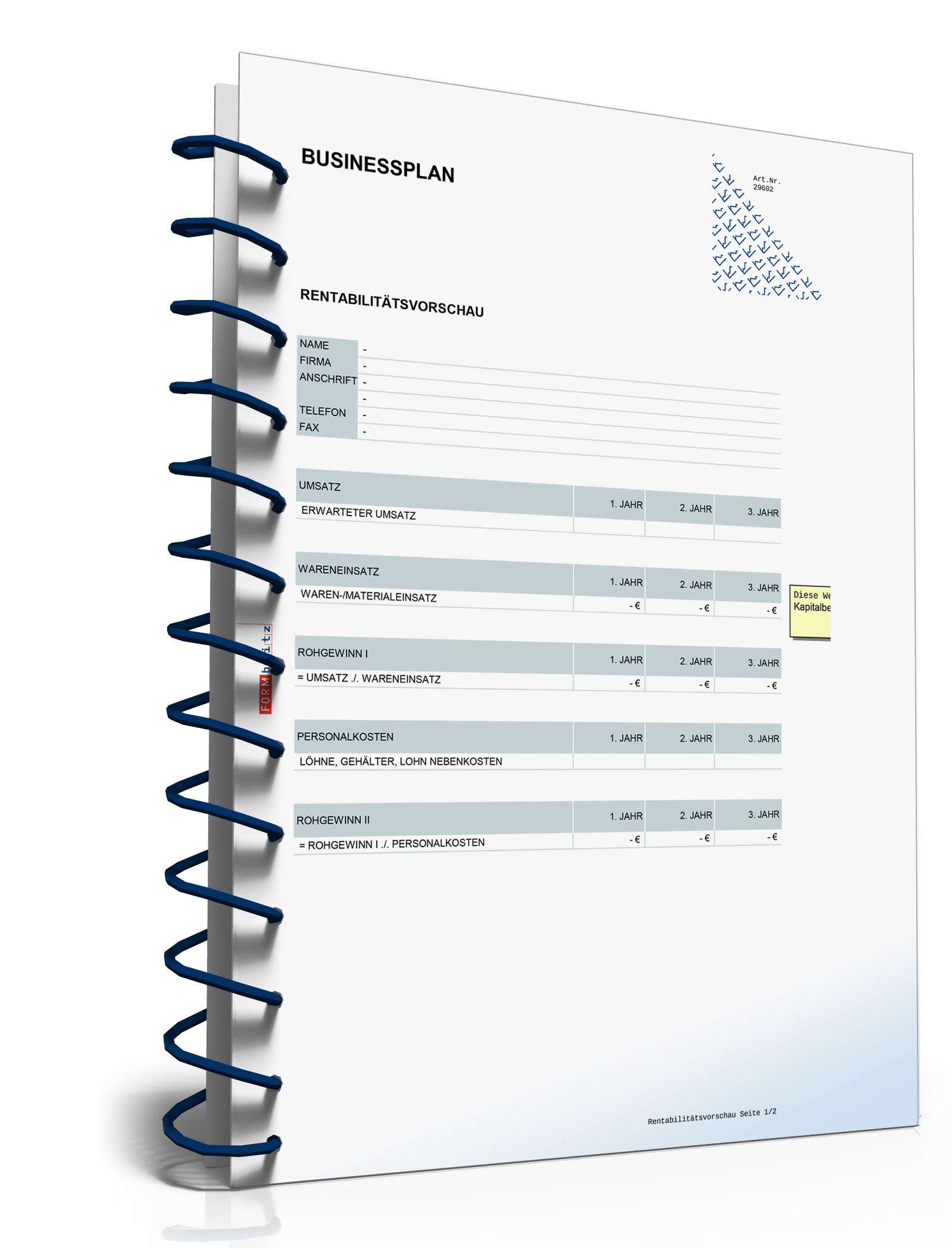 Businessplan Handwerk Excel. Seite: 21