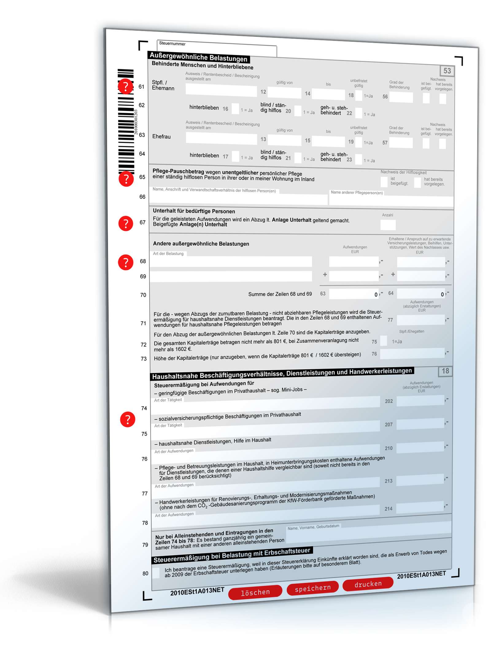 Einkommensteuererklärung 2010 PDF. Seite: 3