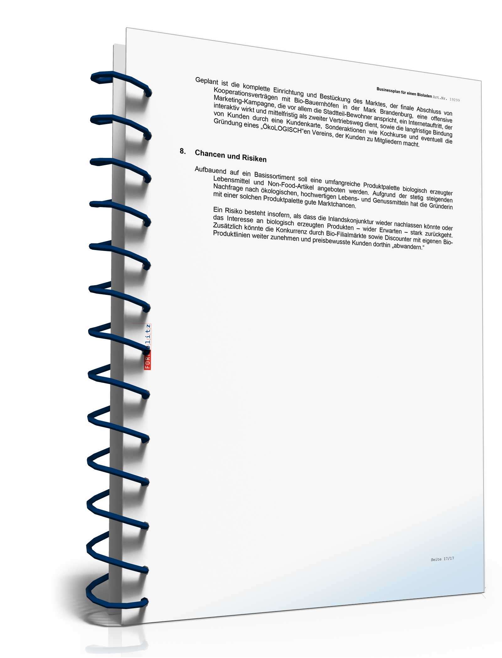 Businessplan Bioladen Excel. Seite: 20