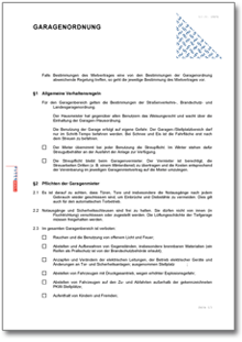 Garagenordnung Word