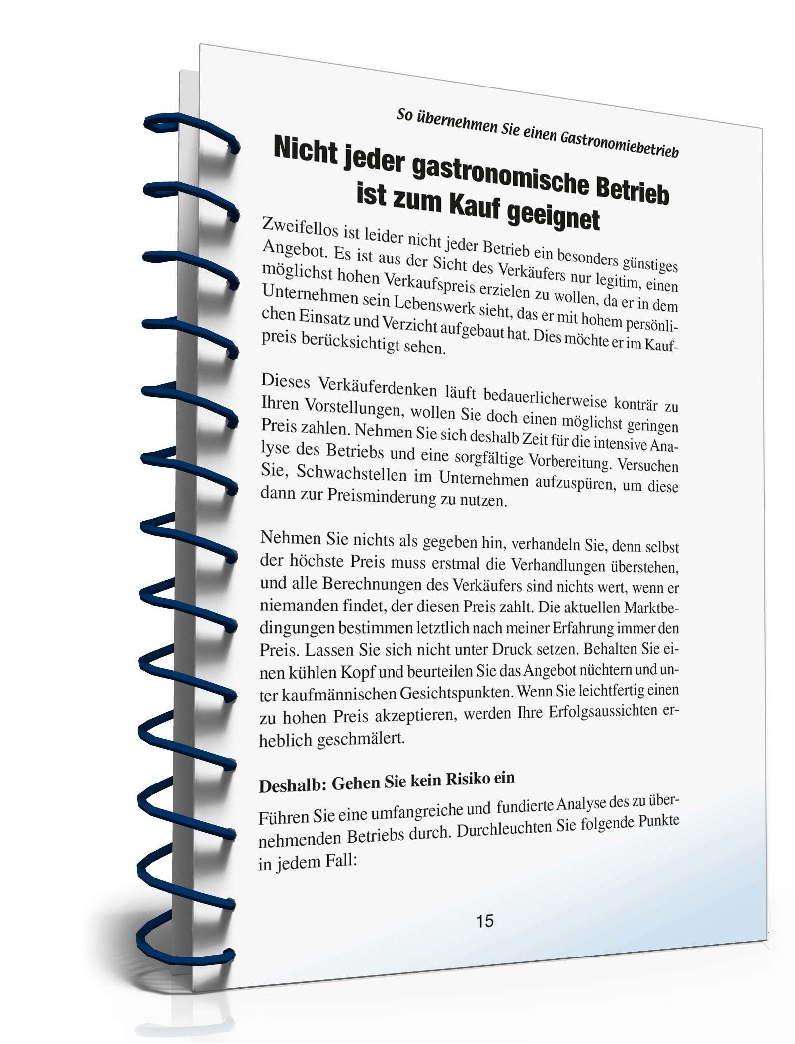 Ratgeber Übernahme Gastronomiebetrieb PDF. Seite: 15