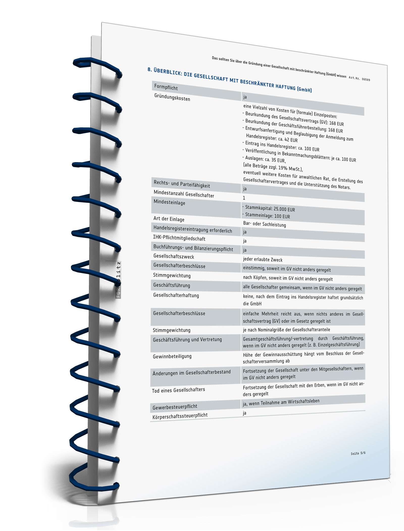 Ratgeber Gründung GmbH PDF. Seite: 6