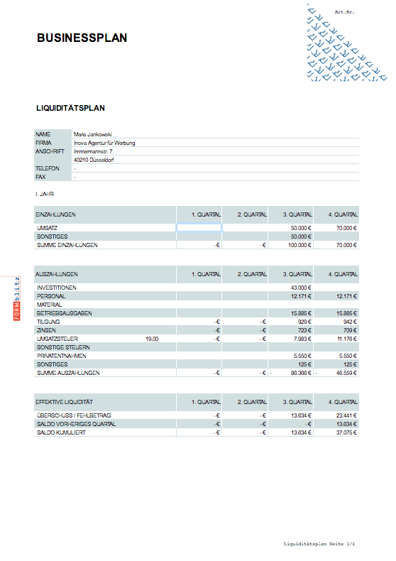 Businessplan Werbeagentur Excel. Seite: 6