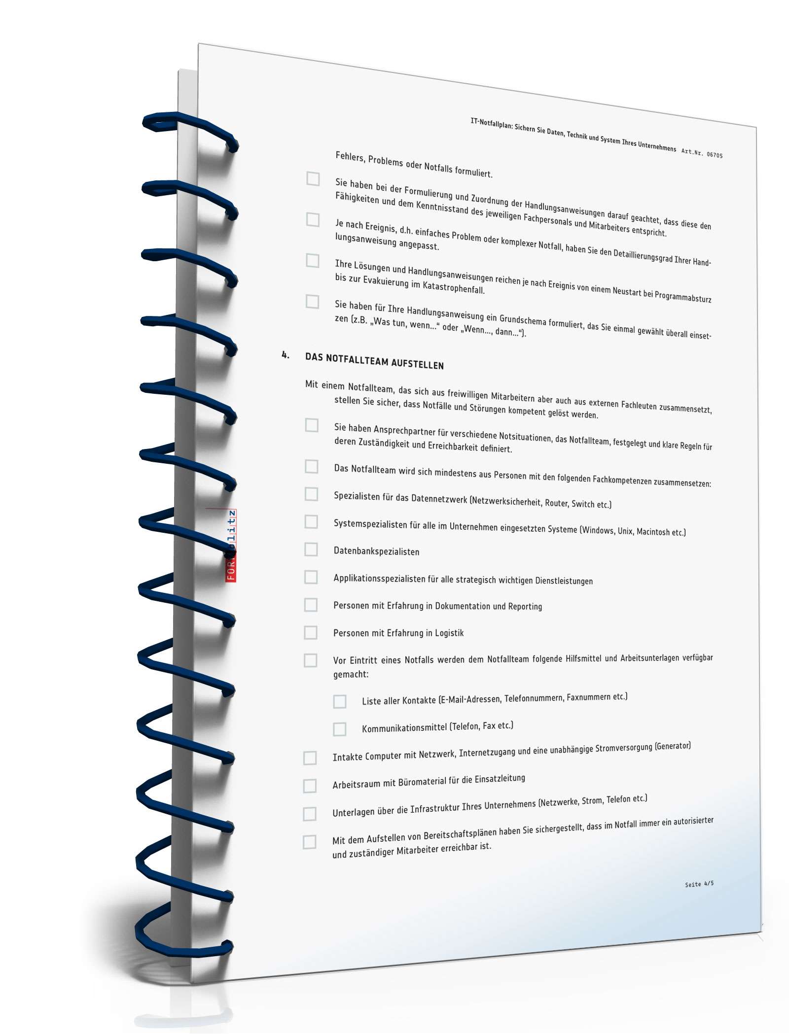 Checkliste IT-Notfallplan PDF. Seite: 4