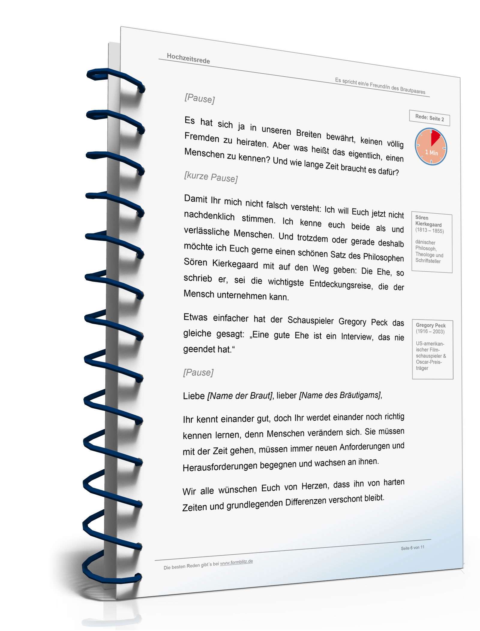 Hochzeitsrede Trauzeuge/Trauzeugin Excel. Seite: 6